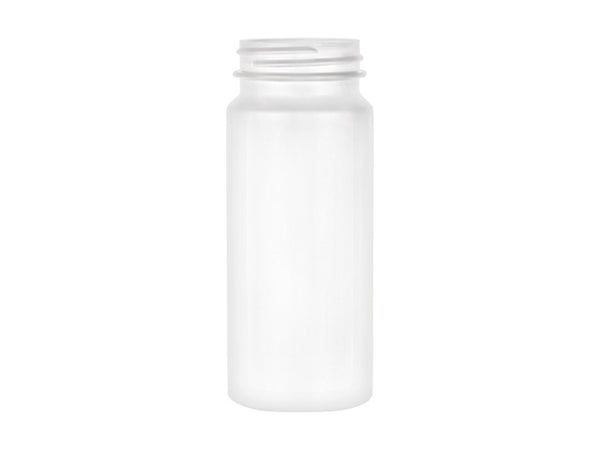 200cc White 45-400 Cylinder Round HDPE Bottle