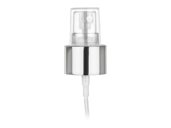 24-410 Silver/Natural-Colored Fine Mist Sprayer 6.375" Dip Tube (Output 0.12cc)