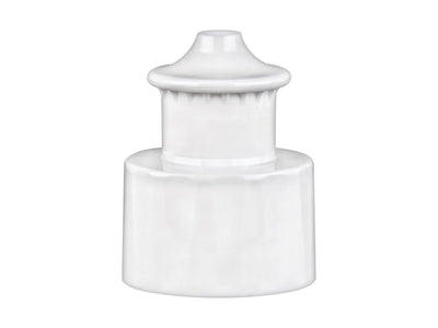 24-410 White Smooth Push Pull Plastic Cap