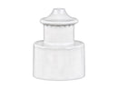 24-410 White Smooth Push Pull Plastic Cap
