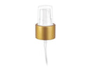 24-410 Brushed Gold/White Metal Shell Fine Mist Sprayer (6.875" Dip Tube, .12cc-.14cc Output)