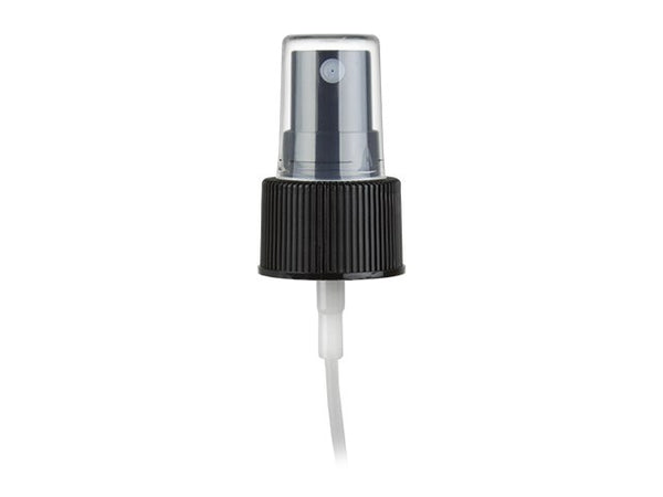 24-410 Black Ribbed Fine Mist Sprayer (7.6875" Dip Tube, .12-.14 Output)