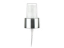 24-410 Silver/White Metal Shell Fine Mist Sprayer 6.875" Dip Tube (Output 0.12mL-.14mL)