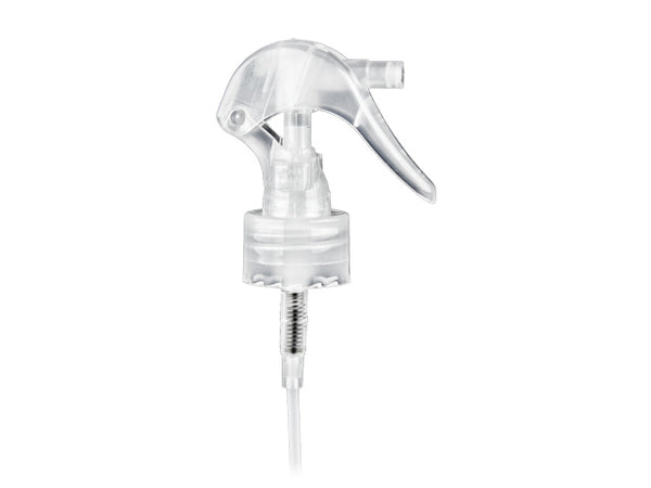 24-410 Natural-Colored Smooth Fine Mist Mini Trigger Sprayer ( 7.75" Dip tube) .21 mL