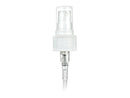 24-410 White Fine Ribbed Regular Mist Sprayers (7.625" Diptube, .30mL Output)