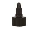 24-410 Black Fine Ribbed Twist Open & Close Dispensing Closure (.118" Orifice) PE Foam Gasket