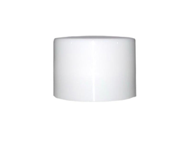 24-410 White Smooth Plastic Cap (Foam Liner)