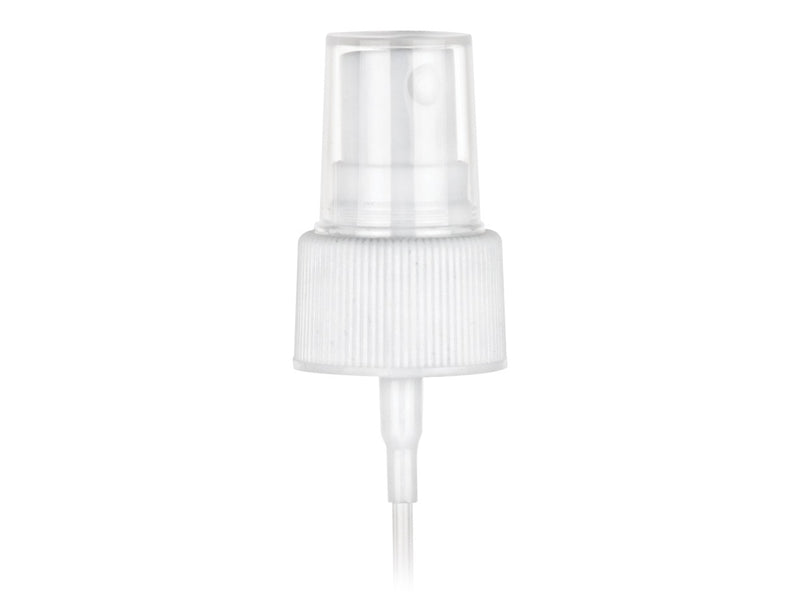 24-410 White Ribbed Fine Mist Sprayer ( 6.25" Dip Tube)