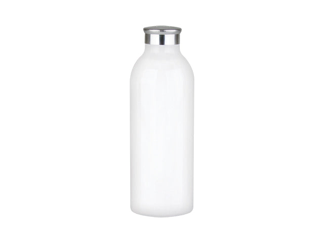 6 oz White Aluminum Cosmo Round Bottle (26mm Friction Fit 6-hole sifter lid)