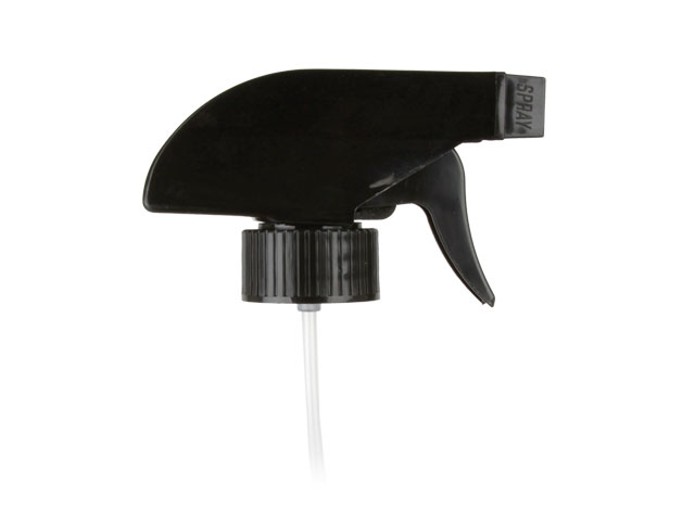 28-400 Black Ribbed Trigger Sprayer (9.25" Diptube, 0.6cc Output)