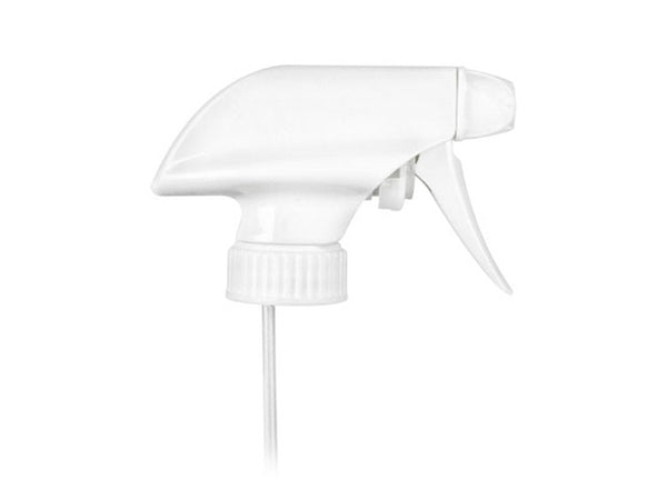 28-400 White Ribbed Trigger Sprayer (9.25" Dip Tube, 1.3cc Output)