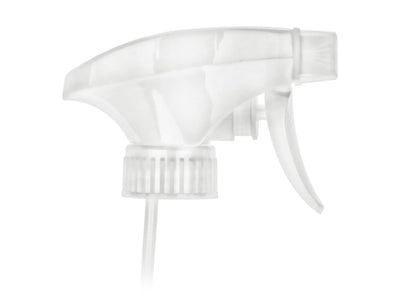 28-400 White Trigger Sprayer, All Plastic, Spray/Stream/Off (9.25" Dip Tube, 1.2cc Output)