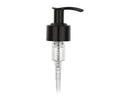 28-410 Smooth Black Lotion Pump lock up Head 9.25" Dip Tube (Output 2.2cc)