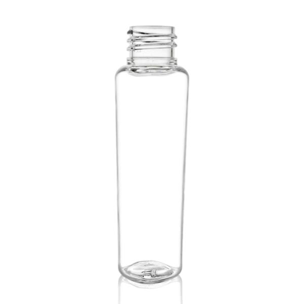2 oz 20-410 Clear PET Cosmo Oval Plastic Bottle