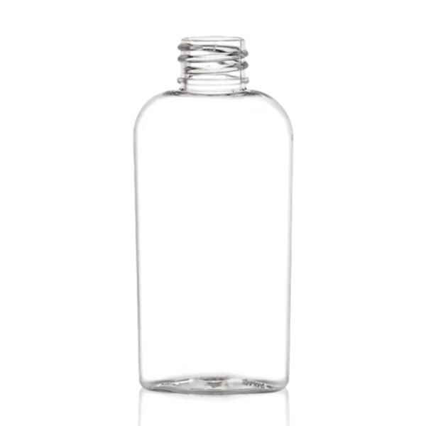 2 oz 20-410 Clear PET Cosmo Oval Plastic Bottle