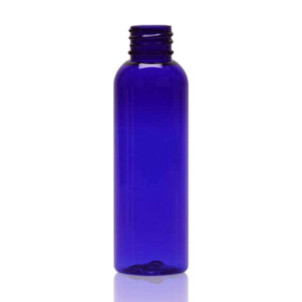 2 oz Blue PET Cosmo Round Plastic Bottle 20-410