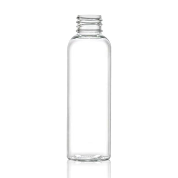 2 oz Clear PET Cosmo Round Plastic Bottle 20-410