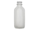 2 oz Frosted 20-400 Glass Boston Round Bottle