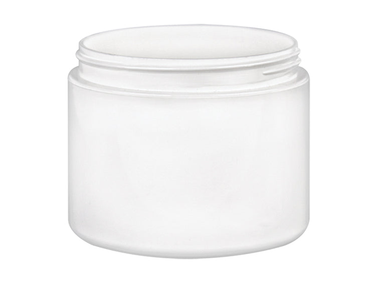 2 oz White PP Square-Base Double-Wall Jar 58-400