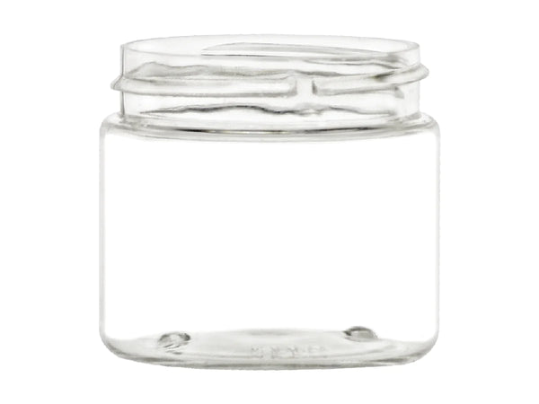 2 oz Clear 48-400 PET Plastic Jar 100% PCR