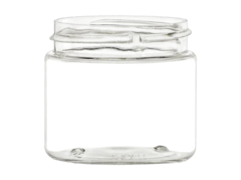 2 oz Clear 48-400 PET Plastic Jar 100% PCR