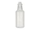 28-400 Natural-Colored 32 oz HDPE Carafe Style Round Ringed Neck Label Panel