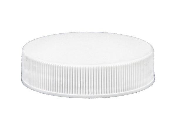 38-400 White Ribbed Matte Top Plastic Cap (Foam Liner)