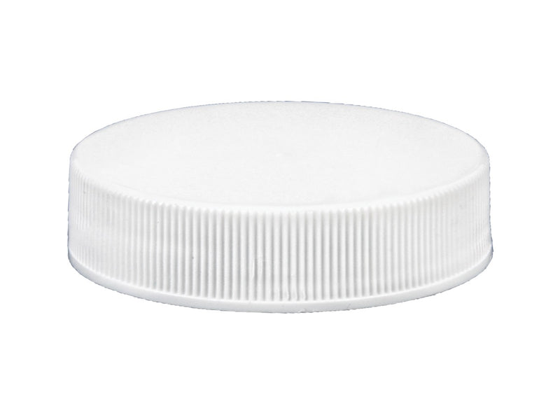 38-400 White Ribbed Matte Top Plastic Cap (Foam Liner)