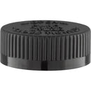 38-400 Black Child Resistant Cap (Universal Heat Seal + Foam Liner)