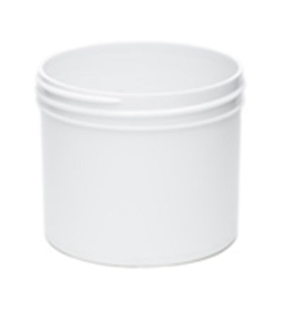 4 oz White 70-400 Polypropylene (PP) Single Wall Plastic Jar