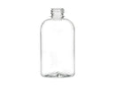 4 oz 20-410 Clear PET Boston Round Squat Plastic Bottle