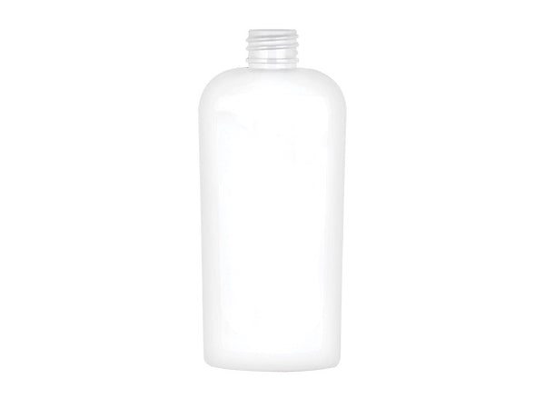 4 oz White 20-410 PET Cosmo Round Oval Plastic Bottle