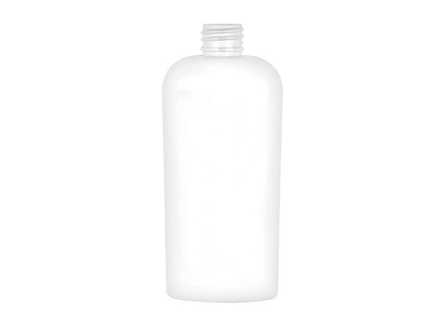 4 oz White 20-410 PET Cosmo Round Oval Plastic Bottle
