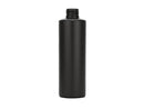 4 oz Black Cylinder Round 24-410 HDPE Plastic Bottle