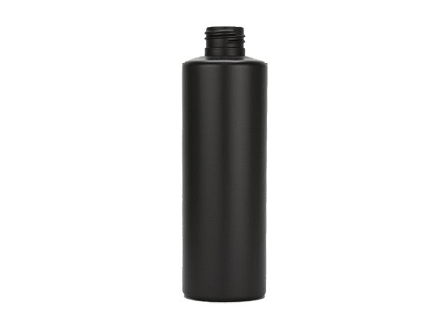 4 oz Black Cylinder Round 24-410 HDPE Plastic Bottle