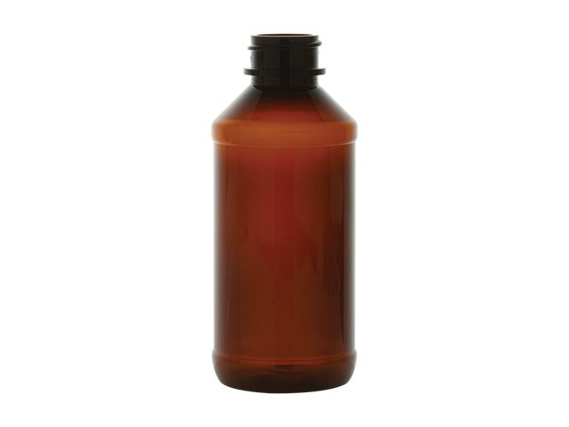 4 oz Dark Amber 24-400 PET Modern Round