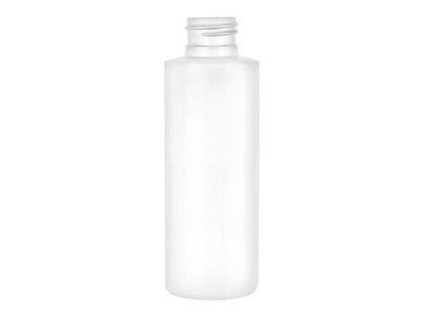 4 oz White LDPE Cylinder Round 24-410 Plastic Bottle