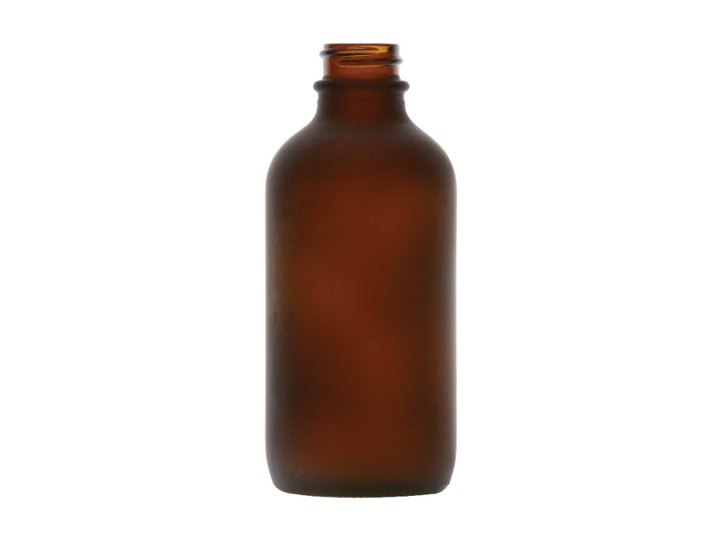 4 oz Frosted Amber Glass Boston Round 22-400