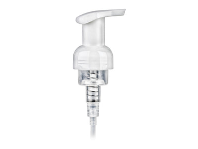 40mm White Smooth Foamer Pump Lock Up With 4.3125" Dip Tube, .7cc