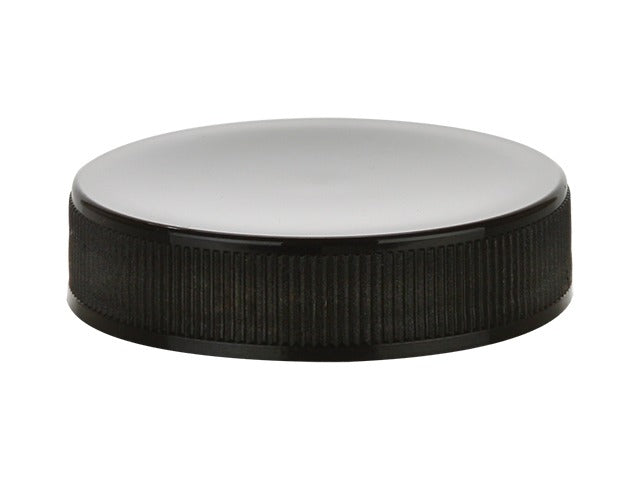 45-400 Black Ribbed Plastic Cap PP (F-217 Foam Liner)