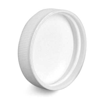 45-400 White Ribbed Cap (Universal Heat Seal)