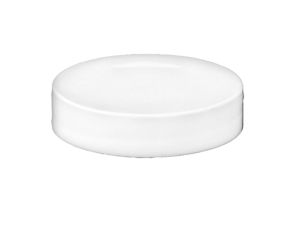 48-400 White Smooth Plastic Cap (Foam Liner)