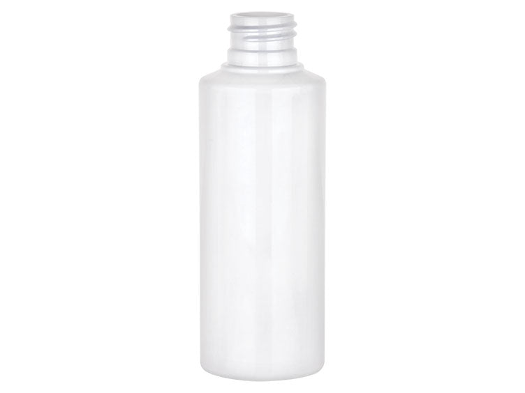 4 oz White PET Cylinder Round Plastic Bottle 24-410