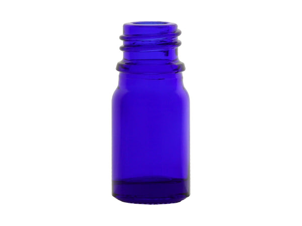 5 mL Cobalt Blue 18mm Tamper Evident Euro Dropper Boston Round Glass Bottle