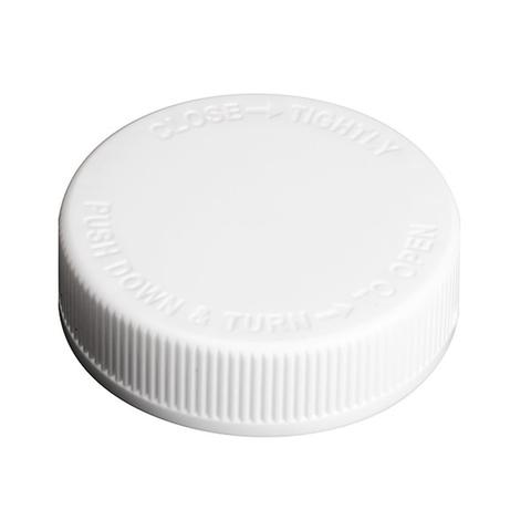 53-400 White Smooth Child-Resistant Plastic Cap (Foam Liner)