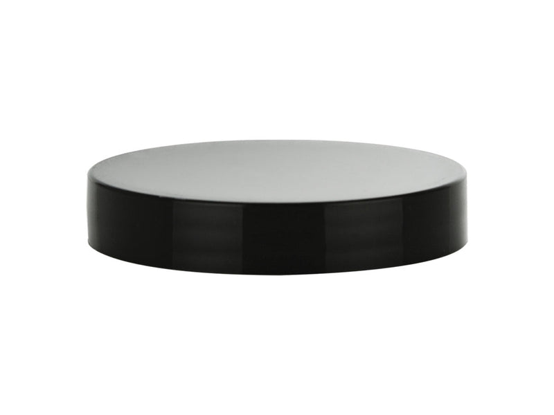 58-400 Black Smooth Plastic Cap (Printed Universal Heat Seal Liner)