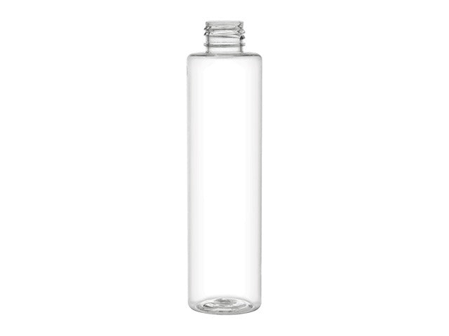 6 oz Clear 24-410 PET Tall Cylinder Round Bottle