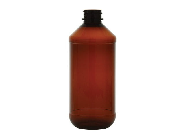 8 oz Dark Amber 24-400 PET Modern Round