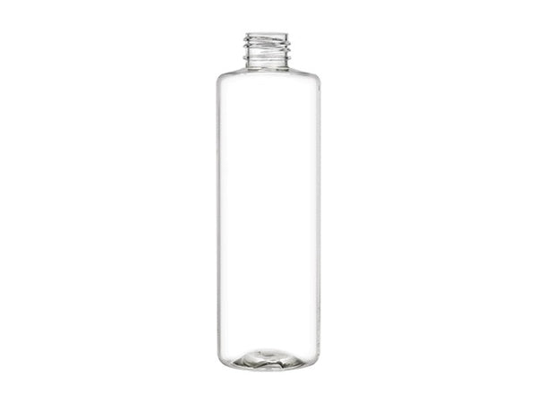 8 oz Clear 24-410 PET Cylinder Round Plastic Bottle