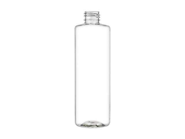 8 oz Clear 24-410 PET Cylinder Round Plastic Bottle
